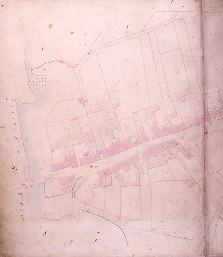 Plan parcellaire de la commune de Melun, levé en 1826 (...) sous la direction de M. Semane géomètre en chef, par M. Portant géomètre de première classe. Section B, dite de Saint-Liesne, 7eme feuille, 1ere partie.