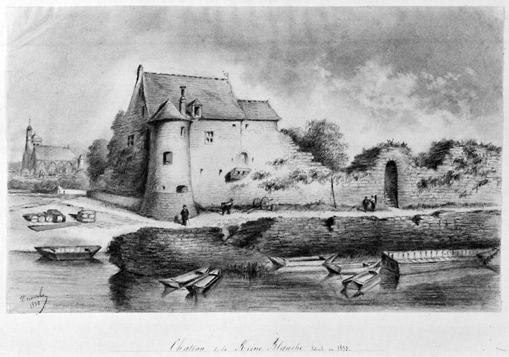 Le château de la Reine Blanche, en 1830.