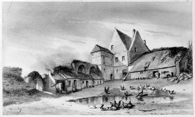 La cour intérieure, en 1829.