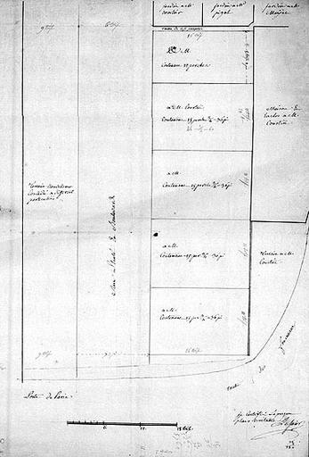 Plan d'un lotissement près de la porte de Paris, fin du 18e siècle.