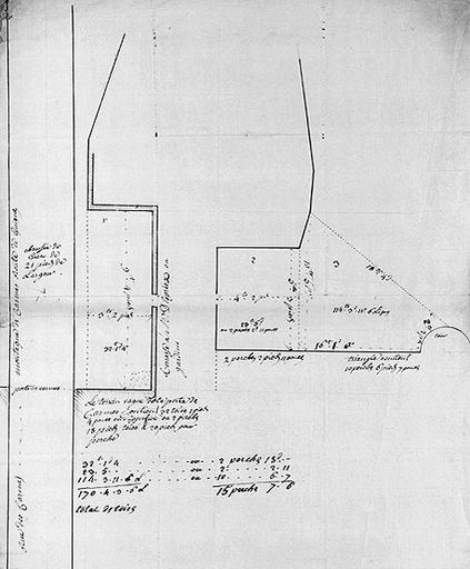 Plan des abords de la porte des Carmes.