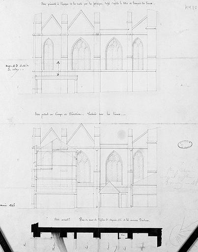 Bâtiment élevé contre le flanc nord de l'église