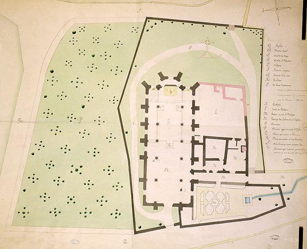 Plan de l'église Saint-Liesne