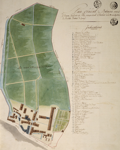 Plan de la manufacture en 1821.