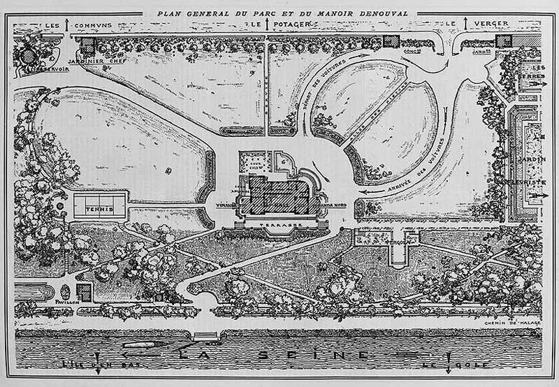 plan général du parc et du manoir