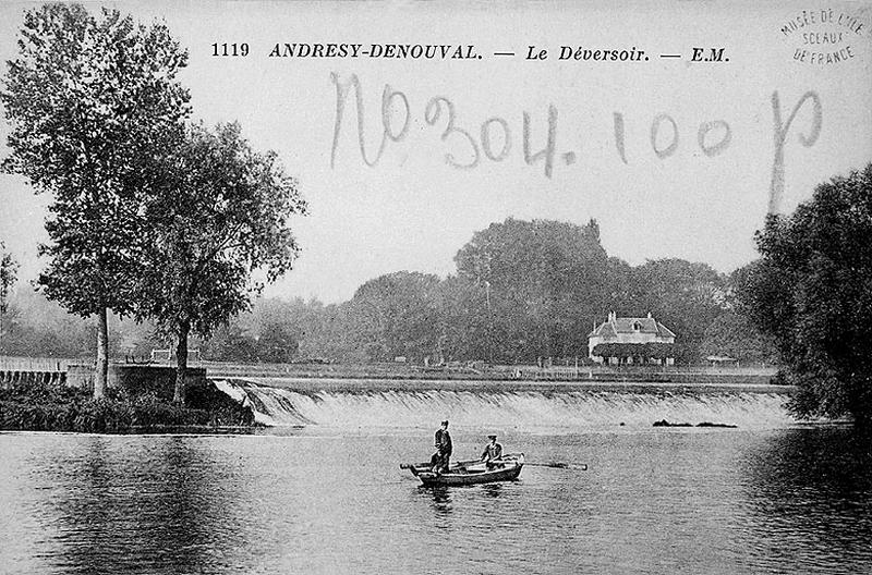 Barrage mobile à fermettes et aiguilles ; écluse de Denouval (détruits) ; barrage à hausses mobiles