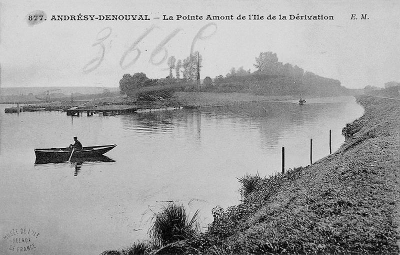 la pointe amont de l' ile de la Dérivation