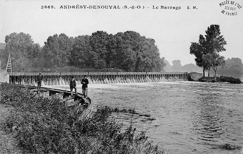 le barrage d' Andrésy-Denouval