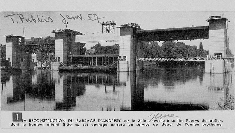 vue du barrage en cours de construction