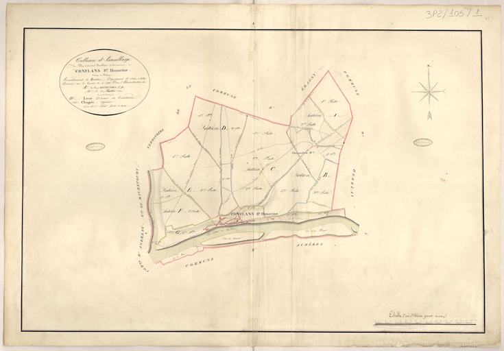 Tableau d'assemblage du cadastre napoléonien.