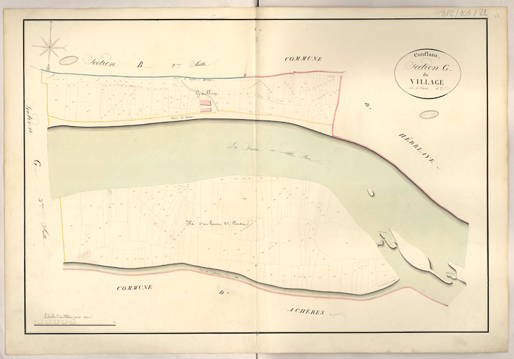 Cadastre napoléonien : Section G du Village, 4e feuille.