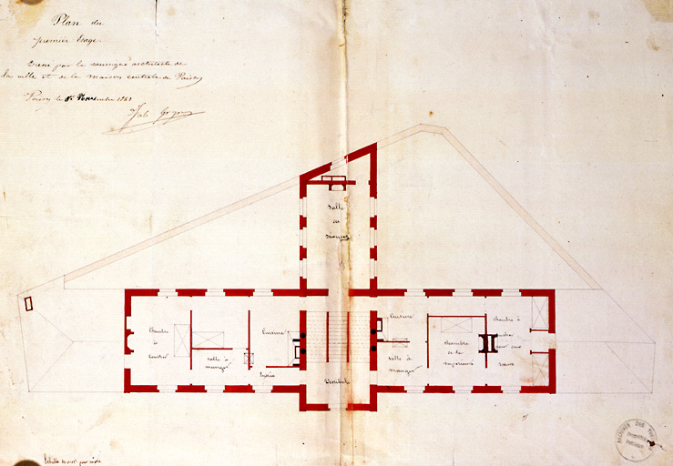 Plan du premier étage.