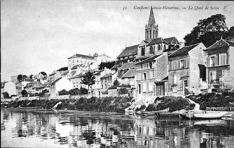 Vue générale du quai de Seine.