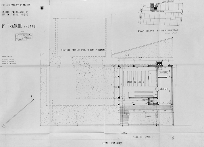 Plans de la 1ère tranche, dressés par C. Le Coeur, 20 décembre 1960.