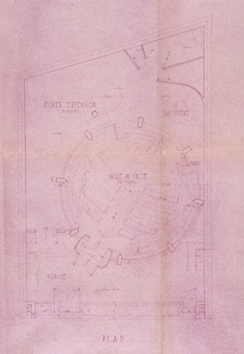 Projet de Claude Le Coeur en 1948 : plan d'ensemble, 3 mai 1948.