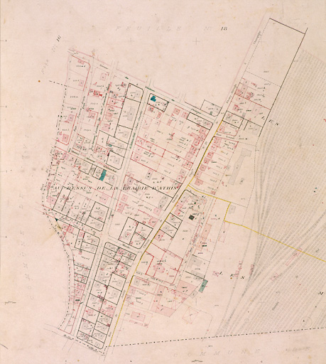 Cadastre de 1908 révisé en 1933 : feuille n° 23. Athis-Val, Au-dessus de la Prairie d'Athis.