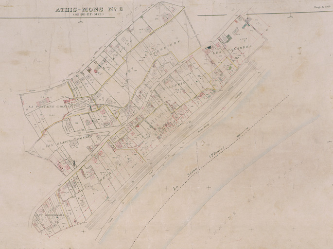 Cadastre de 1908 révisé en 1933 : feuille n° 6. Le coteau de Mons.