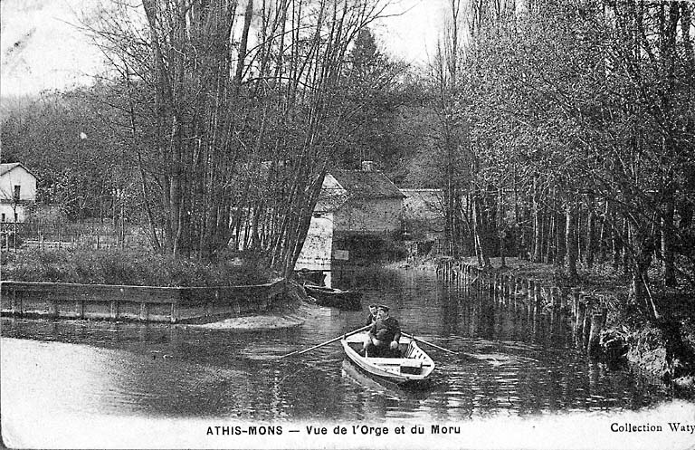 Vue de l'Orge et de l'ancien Mort Ru (supprimé en 1951 lors de la reconstruction du quartier du Val).