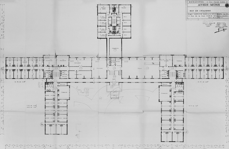 Plan du rez-de-chaussée ; 8 octobre 1968.