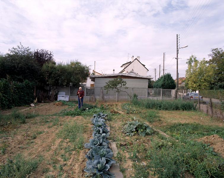 Un des dernires jardins potagers du plateau vu depuis la place Maurice Cheveaux.