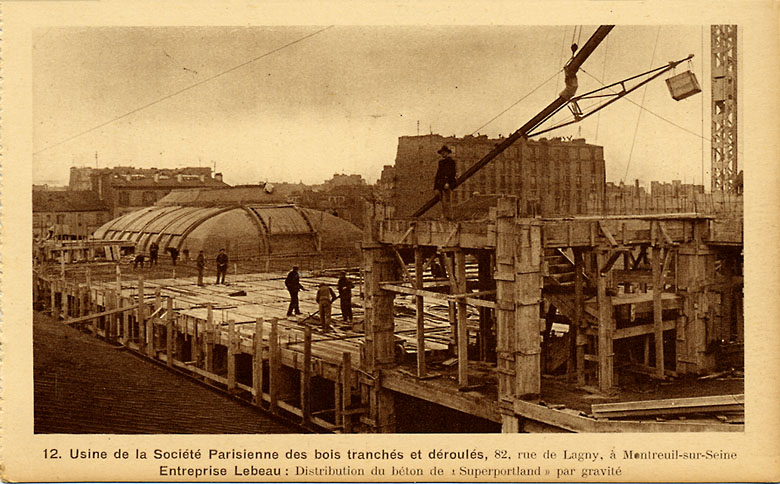 Vue des travaux de construction, vers 1930