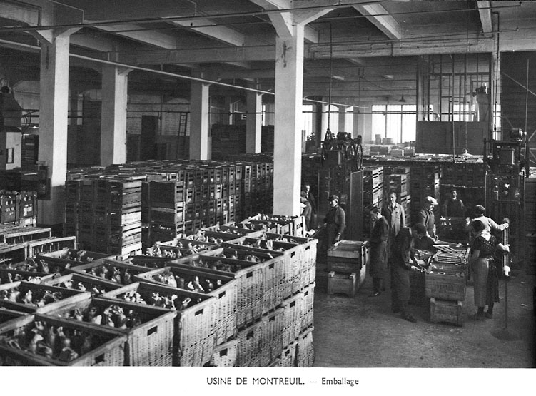 Local d'emballage des bouteilles