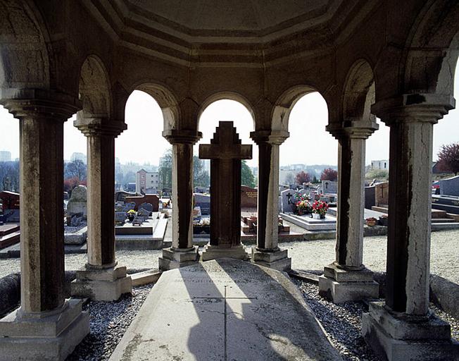 Tombe néo-byzantine de Madame Alfred Sommier, née Jeanne Brugières de Barante (1853-1932). Vue depuis l'ouest.