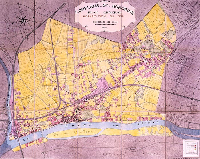 Répartition du sol en 1929. Plan général (détail).