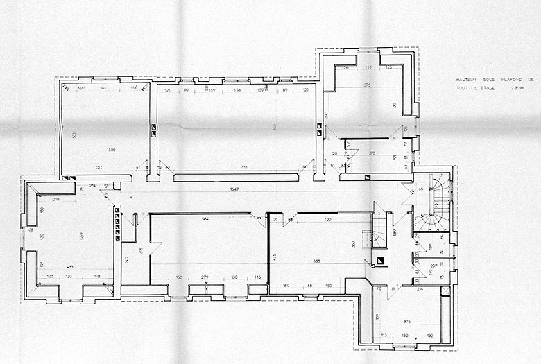 Plan de l'état en 1980 : 2e étage.