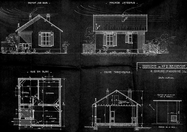Vue d'ensemble d'un pavillon pour M. Besançon.
