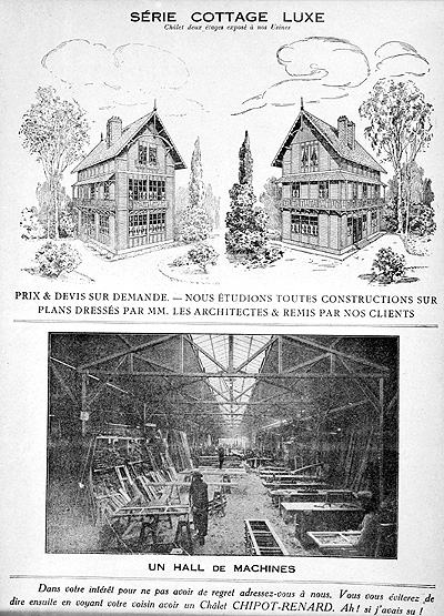 Vue d'ensemble et plan de la 'série cottage Luxe'.