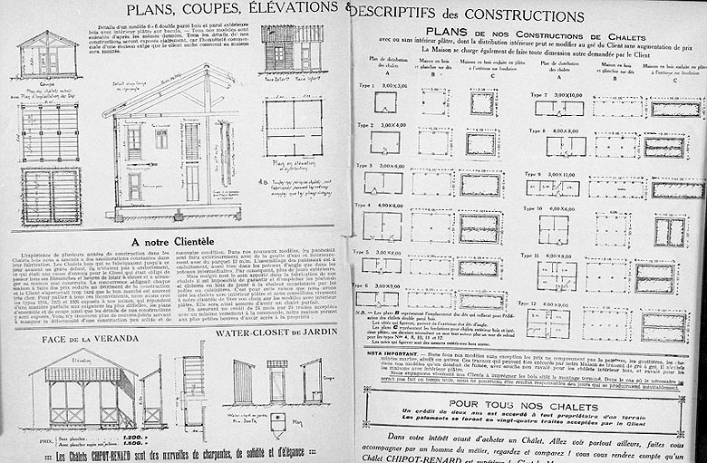 Plans, coupes et élévations.