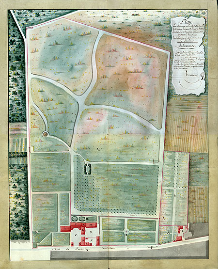 Plan des bâtiments et jardins, an IX de la République.