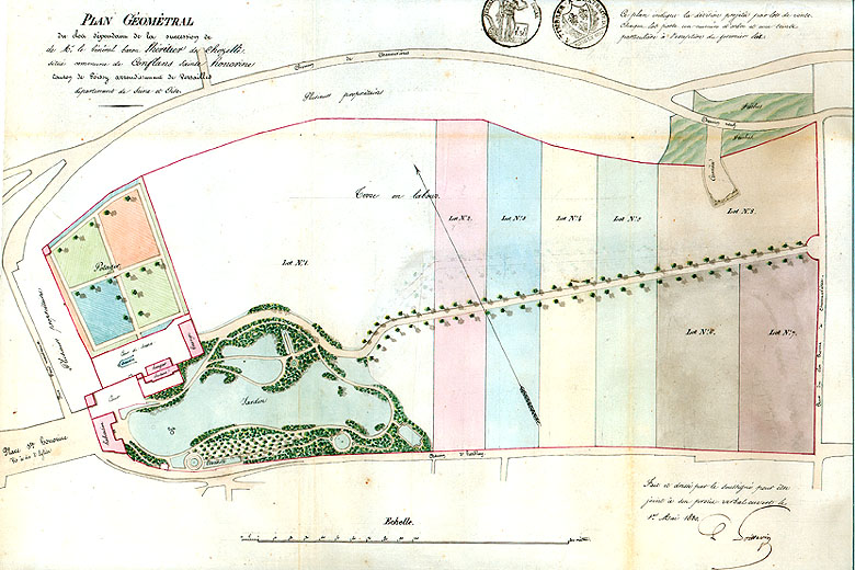 Plan géométral en 1830.