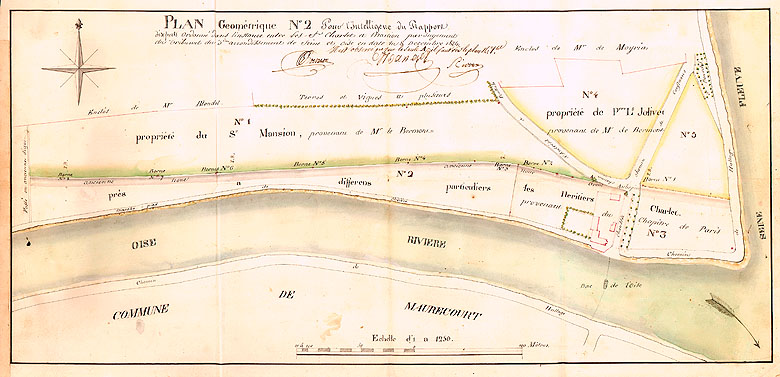 Plan géométrique du quartier en 1825 (plan nÝ2).