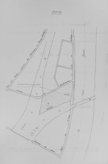 Projet d'implantation des nouveaux bâtiments le long du quai de l'Orge, entre l'avenue du Bourbonnais et le pont PLM.