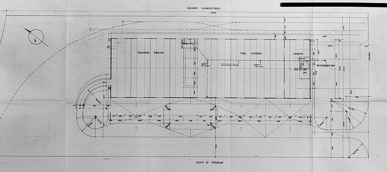 Projet d'usine, transférée au 33, quai de l'Industrie : plan, par Claude Lévy-Lebar, architecte-urbaniste ; 17 décembre 1958.