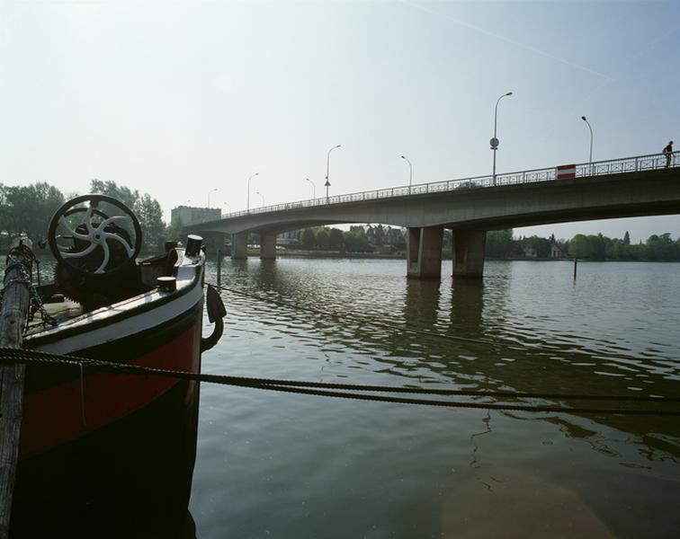 L'ensemble du pont de Juvisy-Draveil vu de la rive de Juvisy côté aval.