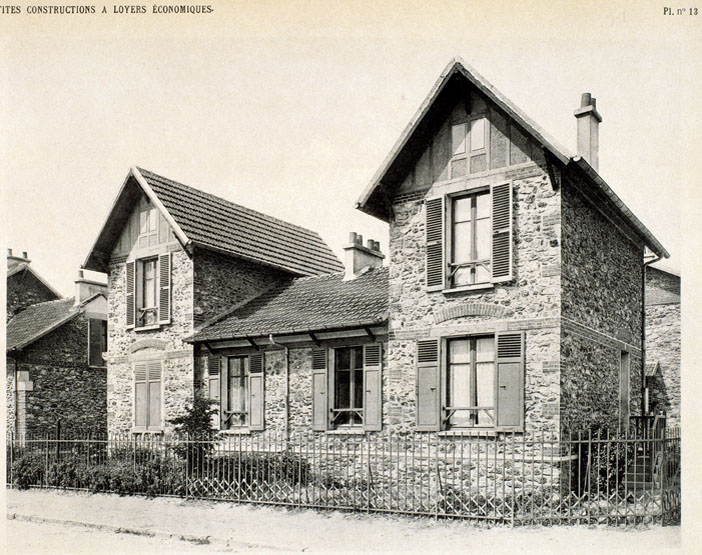 Vue d'ensemble du type 'maison jumelle'.
