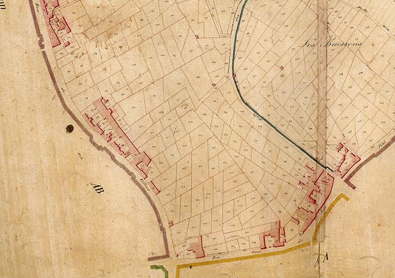 Plan commandé par le préfet Rambuteau : section AE, dite du Beau Pied (2e feuille).