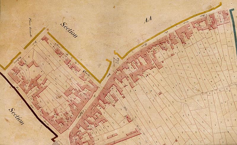 Plan commandé par le préfet Rambuteau : section AF, dite de la Cornette (1e feuille).