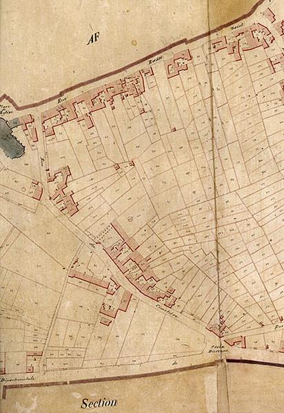 Plan commandé par le préfet Rambuteau : section AG, dite de la rue Haute-Saint-Pierre (2e feuille).