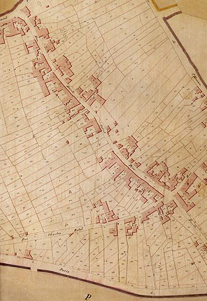 Plan commandé par le préfet Rambuteau : section AG, dite de la rue Haute-Saint-Pierre (3e feuille).