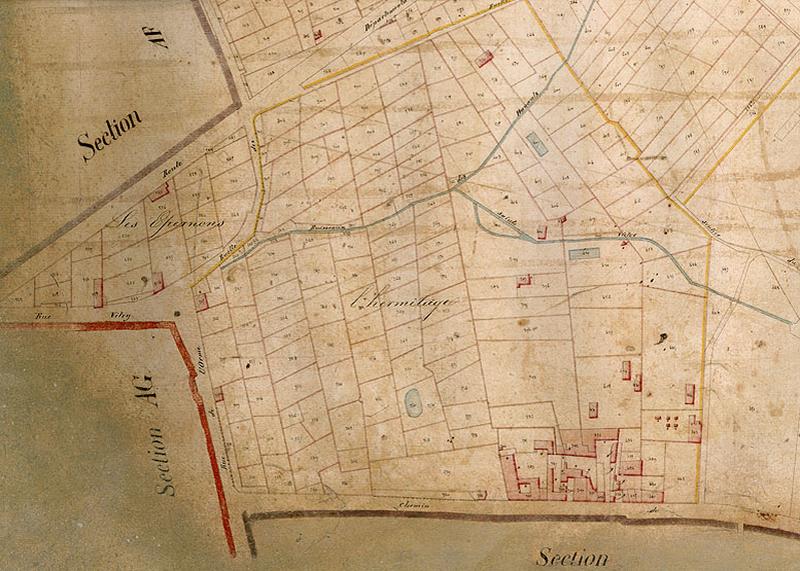 Plan commandé par le préfet Rambuteau : section A, dite de l'Hermitage.