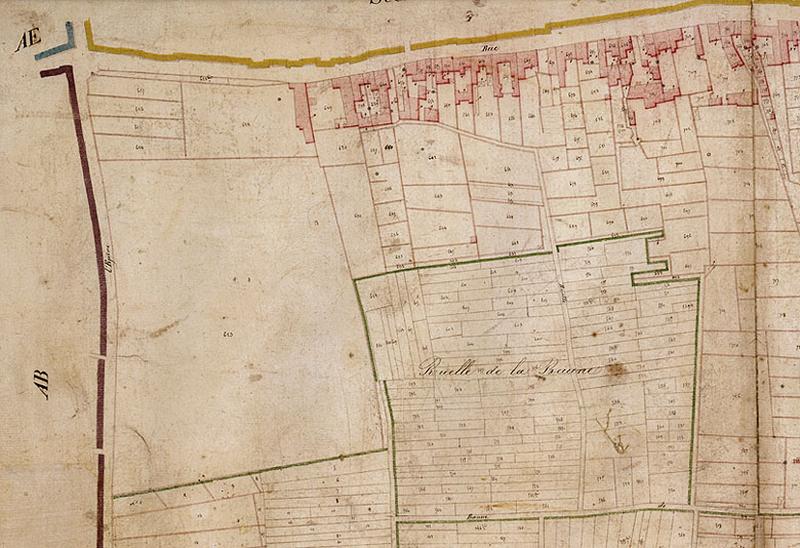 Plan commandé par le préfet Rambuteau : section Z, dite de la Baune (1e feuille).