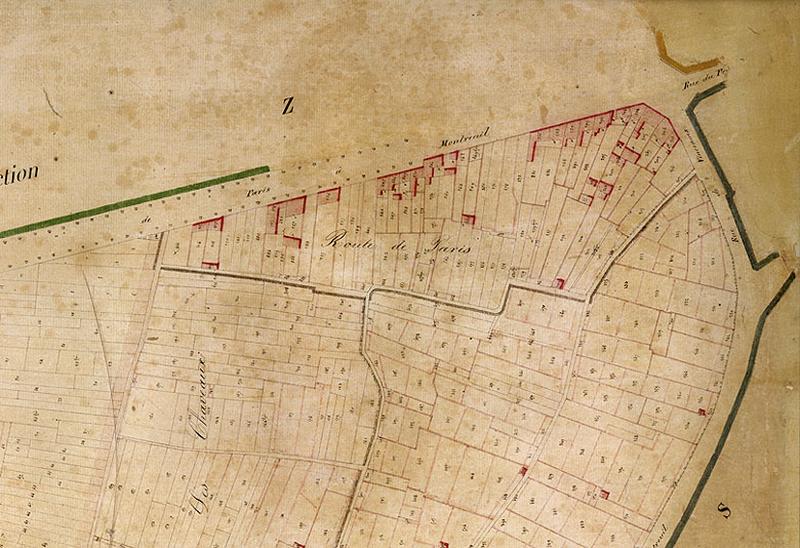 Plan commandé par le préfet Rambuteau : section T, dite des batailles.