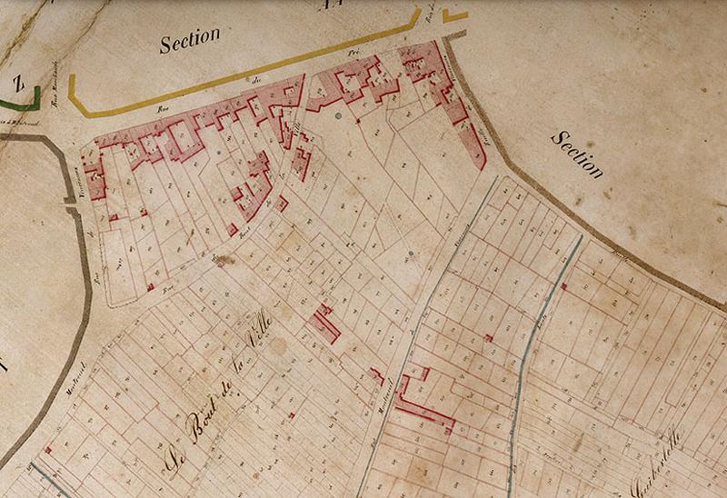 Plan commandé par le préfet Rambuteau : section S, dite du Bout de la ville.