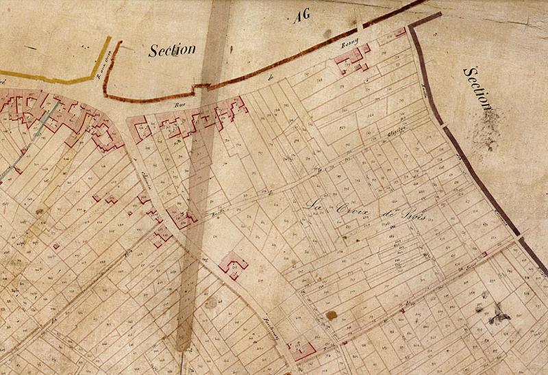 Plan commandé par le préfet Rambuteau : section Q, dite de la Rue du Pré (2e feuille).