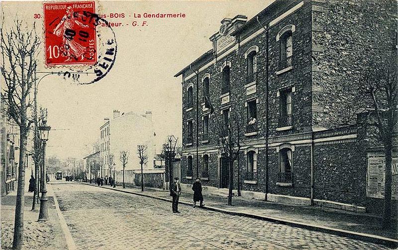 Montreuil-sous-bois :Le boulevard Pasteur et la gendarmerie.