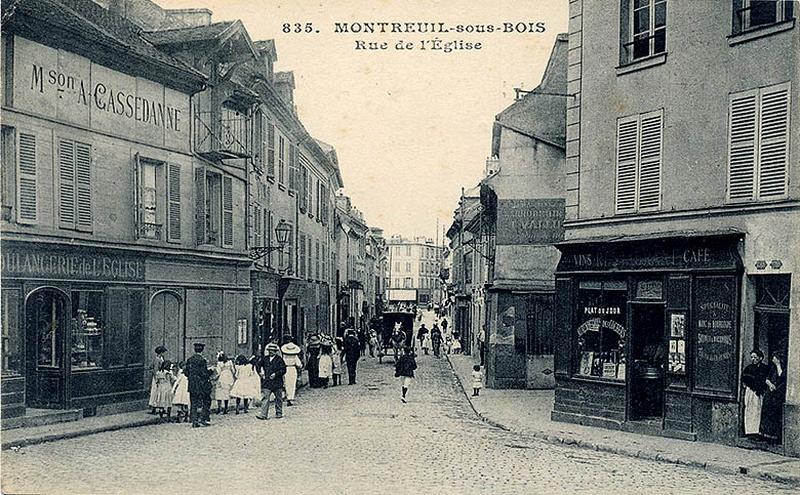 Montreuil-sous-bois. Rue de l'église.